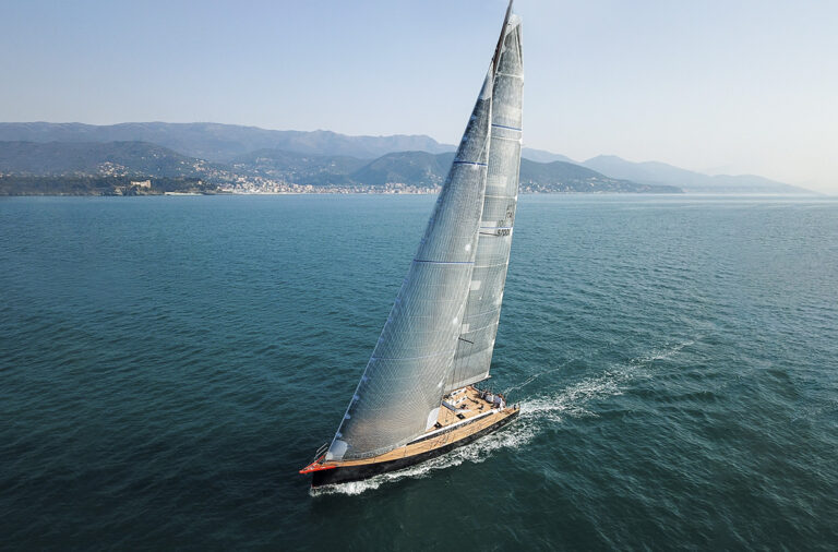 yacht is sailing